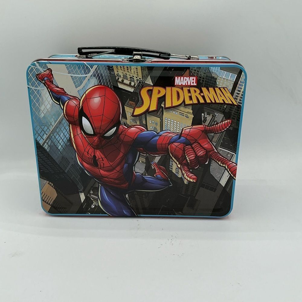 Marvel Spider-Man Blue and Red Tin Lunch Box